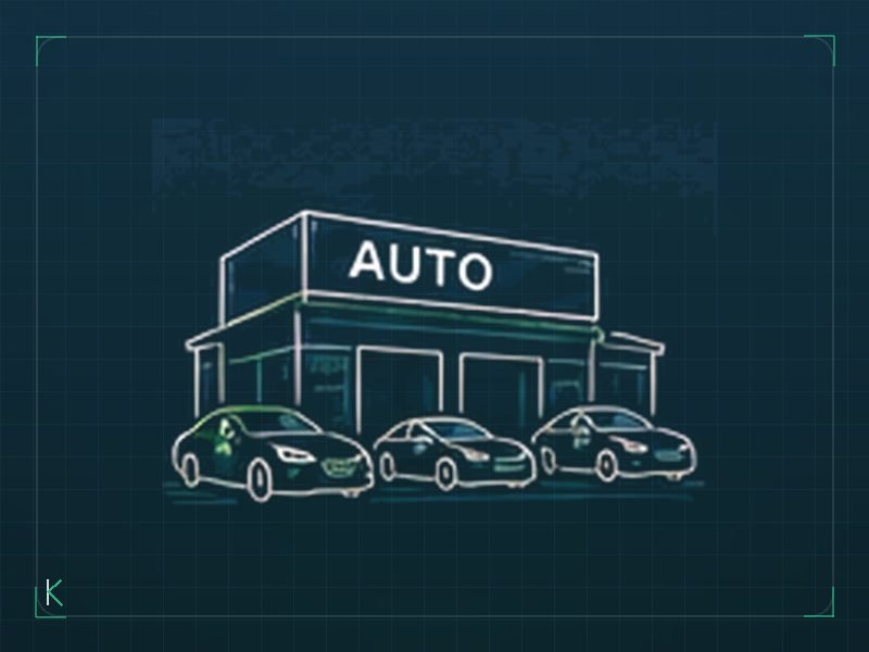 Auto dealership showroom, service department and customer lounge