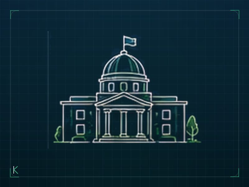 Government building with public service and administrative offices